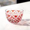 Jinzhi Japanese Korean Star Qibao Sake Cup Edo Cut Baijiu Hand Carved Glass Cold Tea Bowl Cuisine