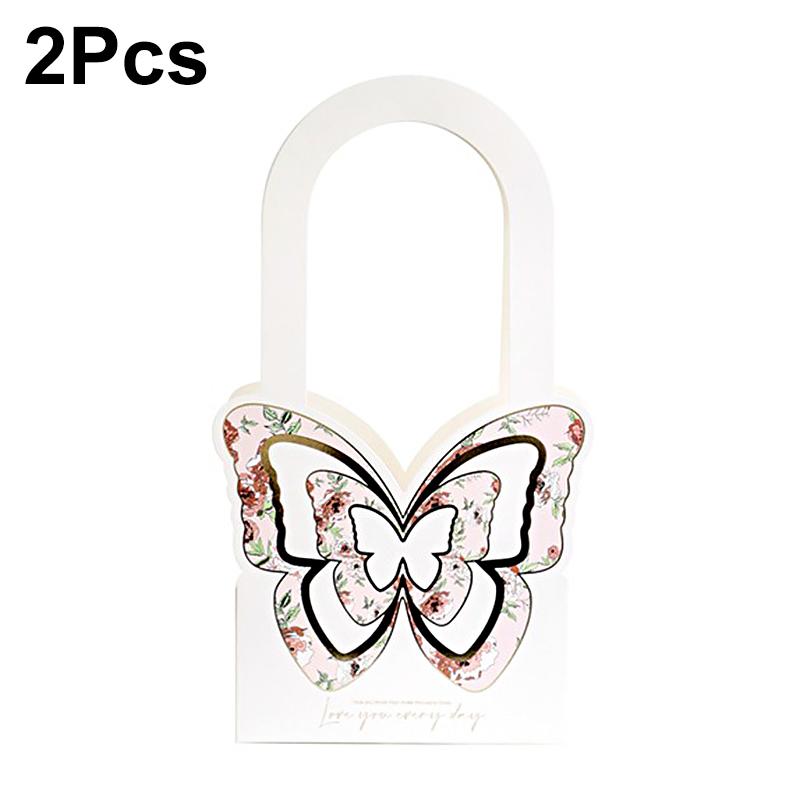 

2 шт./пакет, цветочная коробка, украшение в виде бабочки, ручная упаковка для свадебного цветочного искусства, сумка, упаковка в виде бабочки, цветочная коробка, богатые цвета