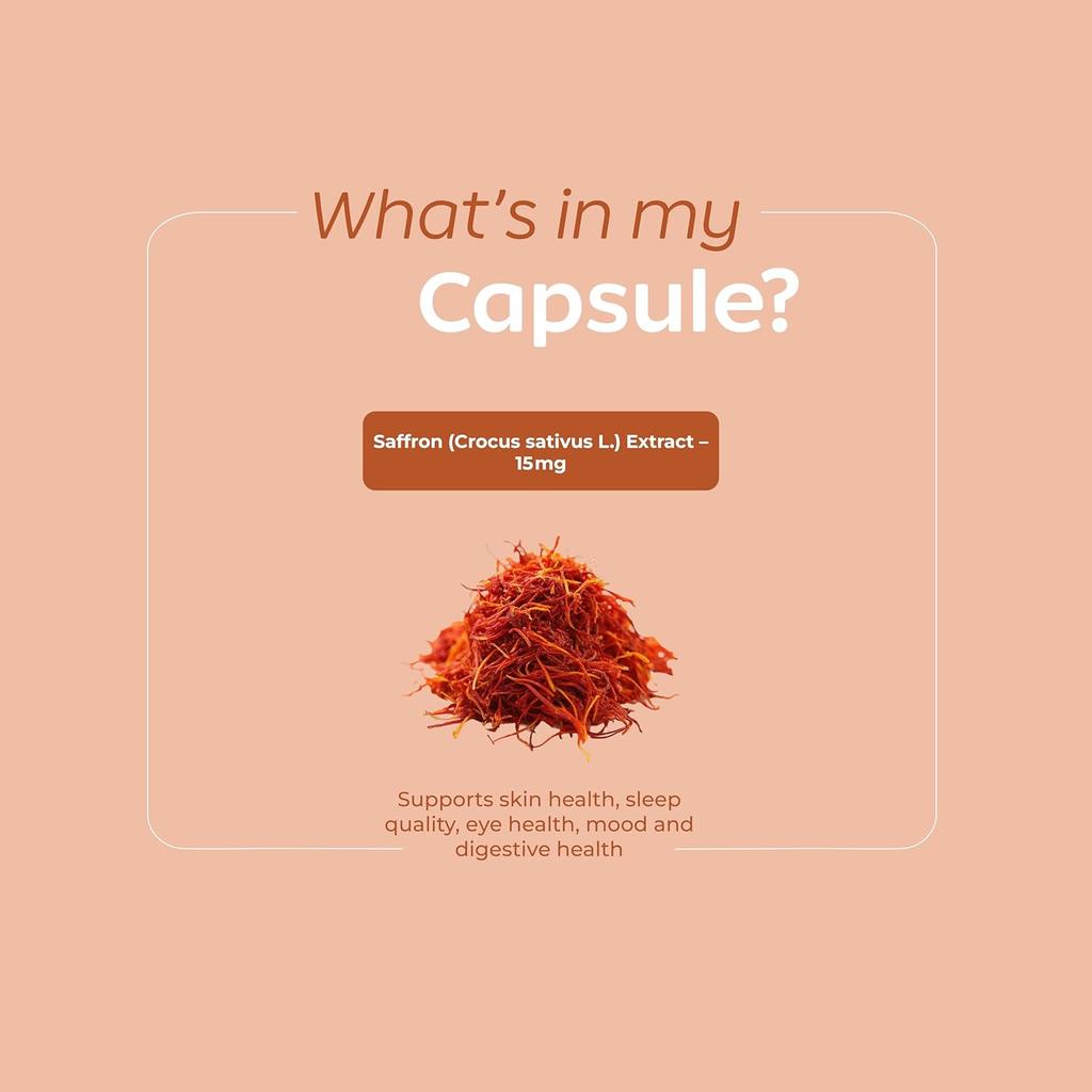 Arth Vital Wellness Saffron Capsules 30 Count For Skin Glow Sleep Support Mood Balance Digestion Eye Care Daily