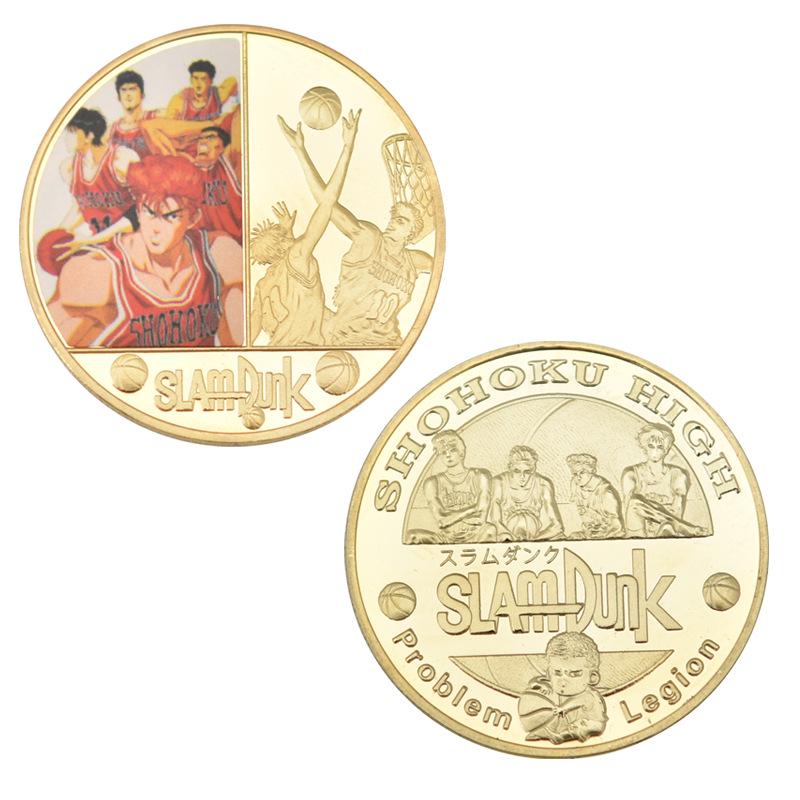 Slam Dunk Gilded Die-Cast Coin: Sakuragi Hanamichi & Rukawa Kaede Anime Collectible