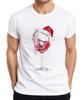 Wine Glass Santa Hat Red Wine Xmas Gift Wine Party Unisexs TShirt
