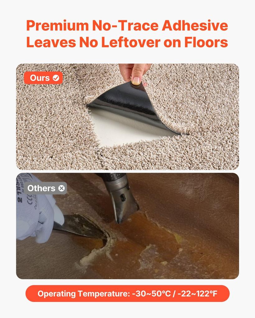 Carpet Tiles 457x457 Mm, 10 Pack Carpet Square Rug Detachable & Damage-free, Self Adhesive Home Floor Soft Plush Padded for 2.1 Coverage, Easy DIY for
