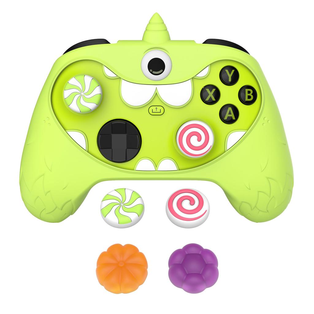 PlayVital Cute Monster Silicone Cover for Xbox Series Xbox Core Controller Grip Full Includes Joystick Caps and Stickers Mono-Eye X/S Controllers,