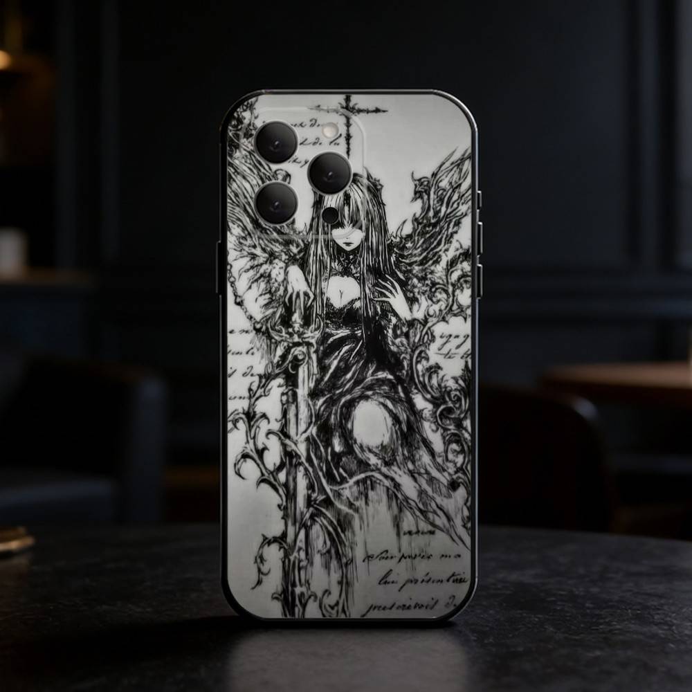

Готический Кибер Сигил Глаза Черепа Чехол для Телефона Для iPhone 17,16,15,14,13,12,11 Plus,Pro Max,SE4 Мягкий Силикон Черный Чехол iPhone13