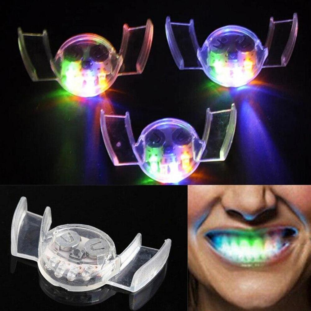 1pcs LED Mouth Braces Light Up Piece Glow Teeth Kids Toys Halloween Rave Glow Party Tricky Cosplay Luminous Dentures Decor 3