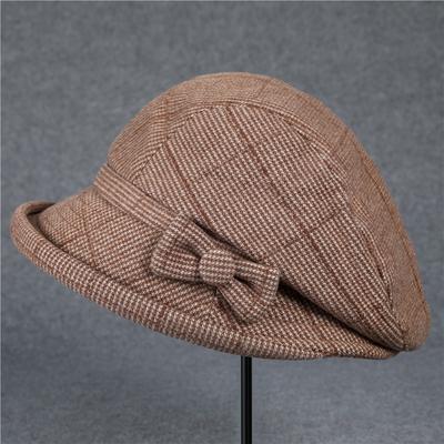 Herfst- en winterpetten voor vrouwen van middelbare leeftijd en ouderen, warme wollen hoge hoeden, basinhoeden, casual emmerhoeden voor lente en herfst