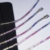 18CM Vícebarevný Stříbrný Náramek Tennisový Náramek 3 MM Barevné Zirkonové Náramky