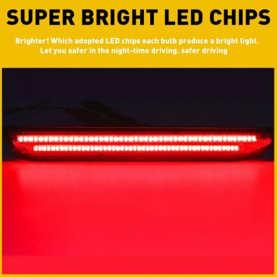 Smoked Lens LED Rear Bumper Red Side Marker Lights For 2015- Ford Mustang