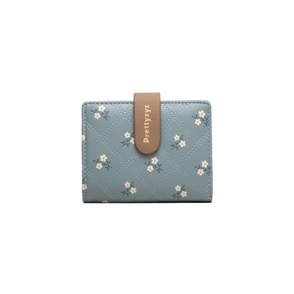 Women Wallets Floral Print Multi-Card Short Wallet, Card Holder, Leather Clip, Coin Purse