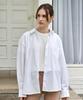 LAMARO Elle Oversized Classic Shirt (White)
