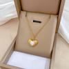 Light Luxury Butterfly Heart Zircon Pendant Necklace Stainless Steel Trendy Geometric Choker Jewelry Party Gifts For Women Girls