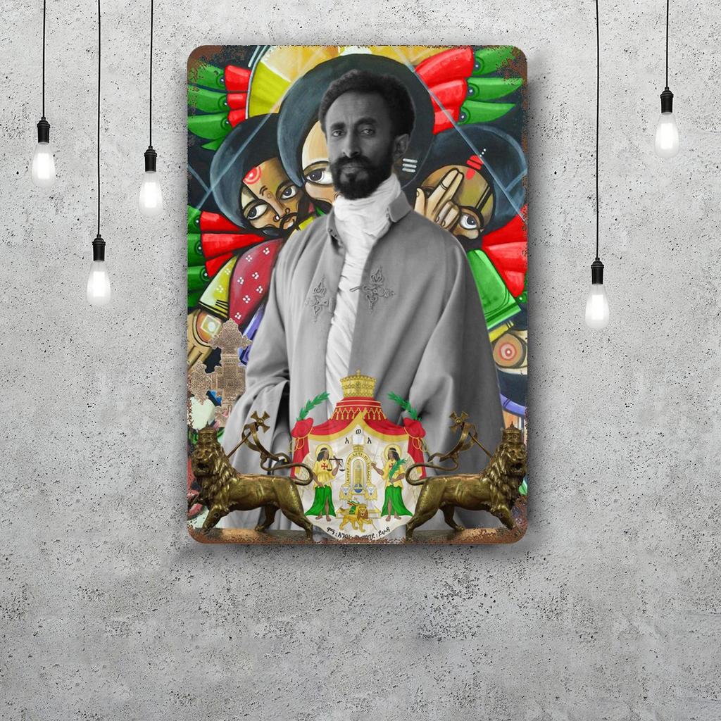 selassie Vintage Metal Tin Signs Posters Decor Retro Metal Plaque Wall Art Decor for Garage Bar