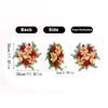 Christmas Small Wreath Gold Floral Candle for Dining Table Party Holiday Decor