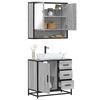 VidaXL Ensemble De Meubles De Salle De Bain 2 Pcs Sonoma Grey, Storage Cabinet, Bathroom Cabinet, Vanity Unit 3300928