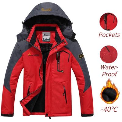 Household Plus Fleece Verdickte Hardshell-Ski- und Bergsteigerkleidung Paare Warmer Wintermantel mit Baumwollpolsterung Großer Mantel