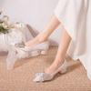 Daily two wear medium heel bridesmaid shoes 2025 spring and summer new fashionable versatile bride shoes wedding dress can wear single shoes women