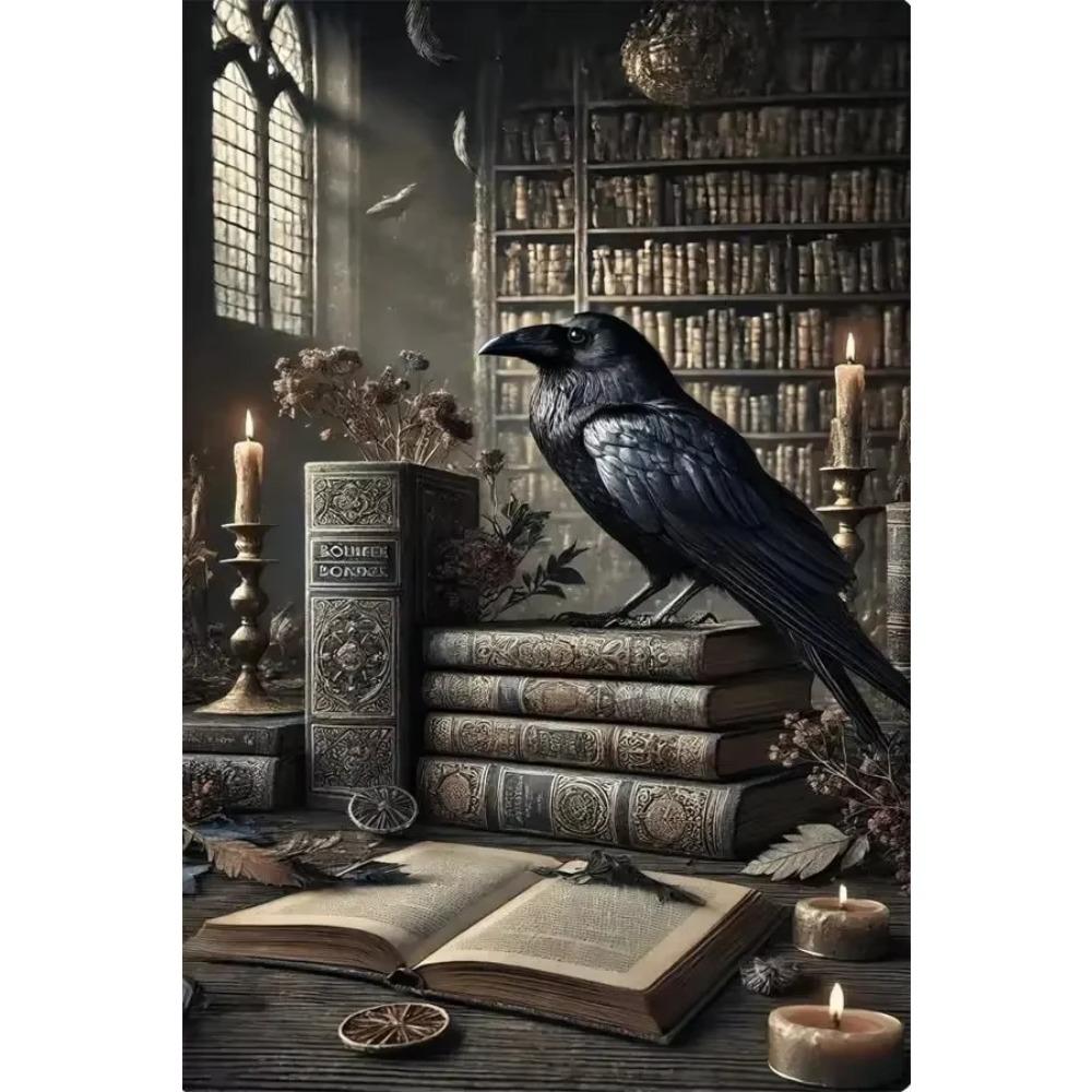 Dark Academia Art The Witch Demon Poster Prints For Living Room Home Decor Magic World Gothic Crow Canvas Painting Wall Art G