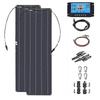 100W Flexible Solar Panel & Controller Kit - 2pcs Photovoltaic System Set
