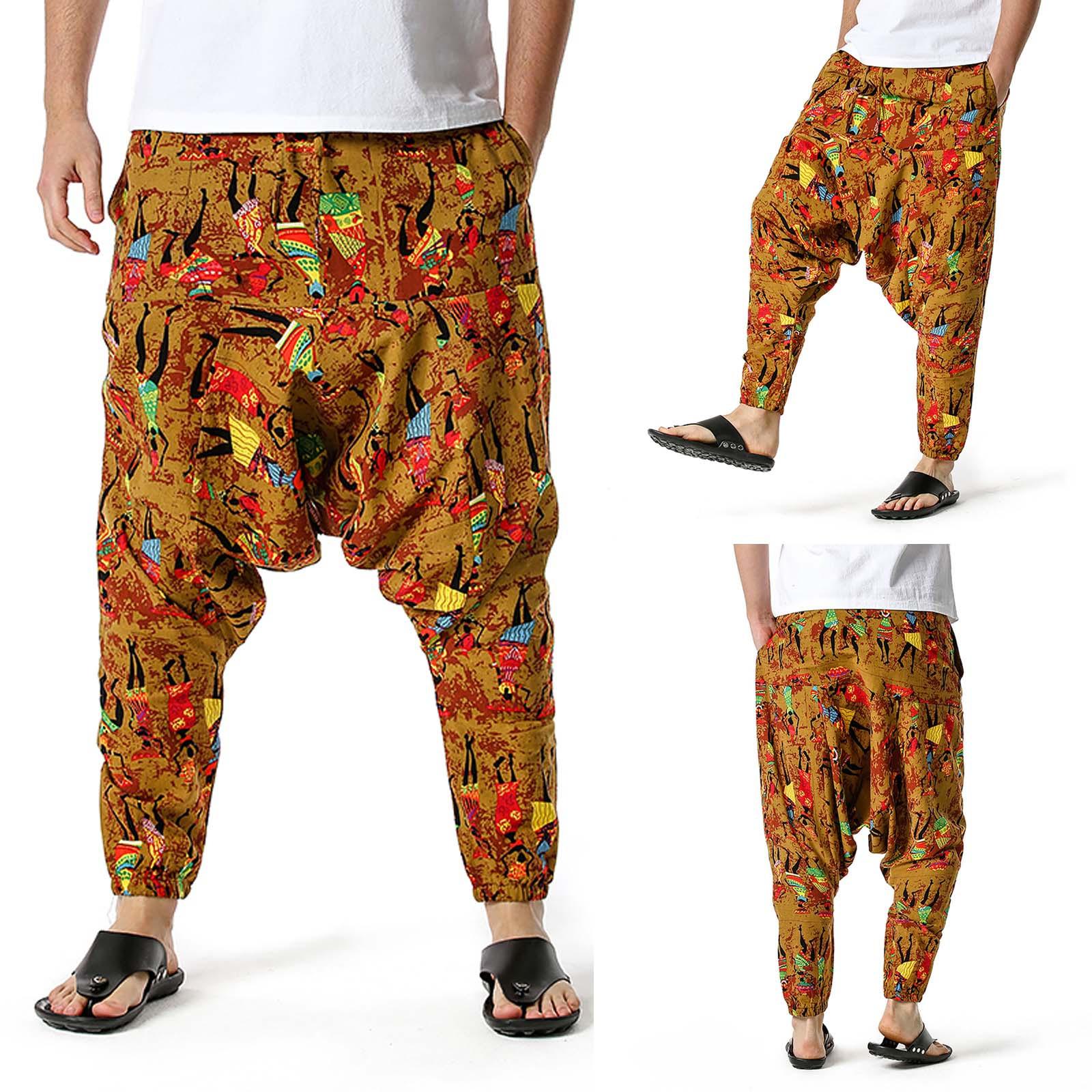 

Мужские свободные повседневные легкие брюки из хлопка и льна с эластичной резинкой на талии, домашние брюки