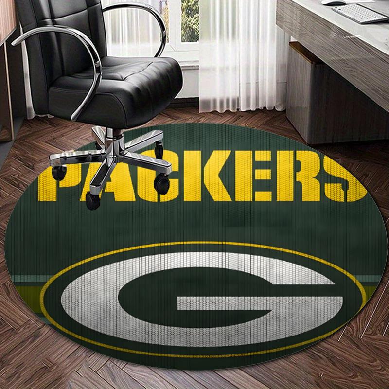 Personalized Green Bay Packers Round Chair Office Rug - Perfect for Mat, Office Chair & More - Ideal Gift for Birthdays and Holidays