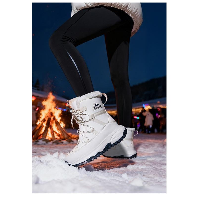 Winter Fashion Snow Boots Women's Thickened Warm Cotton Shoes Waterproof Non Slip Women's Increased Height Winter Boots For Men