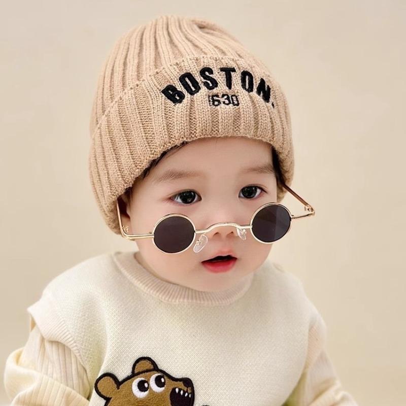 Children's Ear Caps Knitted Autumn and Winter Warm Boys and Girls Winter Windproof Versatile Pullover Baby Wool Hat