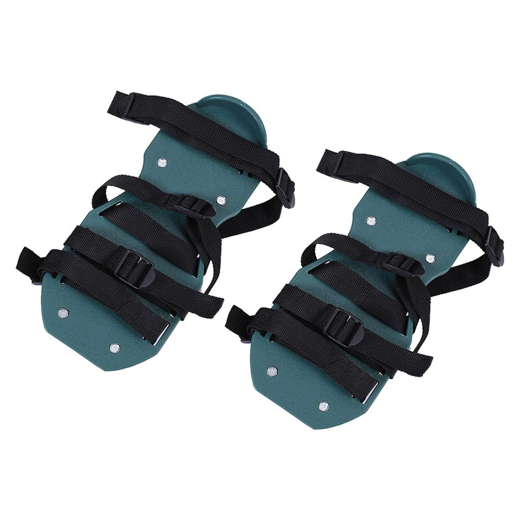 1 P  of Lawn Aerator Sandals Heavy Duty Grass Spiked Shoes with Buckle Garden Tool (4 Straps)