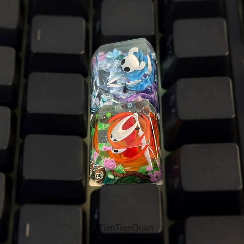 Knight Hollow Handmade Backlit Keycap Handcrafted Single Esc Keycap For Mechanical Keyboard Gamer Collectible Gift