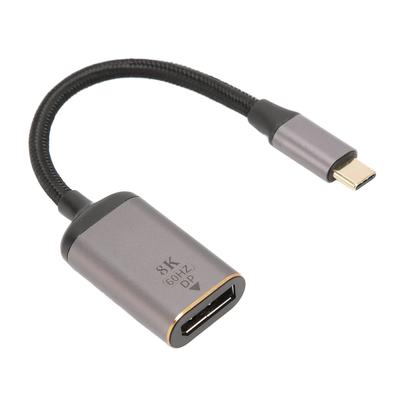 USB C To DisplayPort Adapter Aluminum Alloy USB C Male To DP Female 8K 30Hz 4K 144Hz HDR USB C To DP Converter