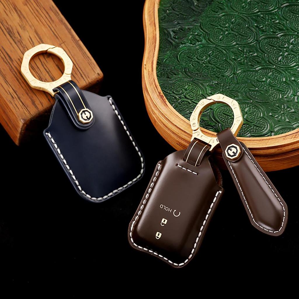 Honda Accord Civic CRV Pilot Odyssey Handmade Cowhide High-End Car Key Cover keychain