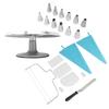 22 Stück 12 Zoll Kuchen-Drehscheibe Kuchen-Dekorationsset Zubehör Backzubehör mit Aluminiumlegierung