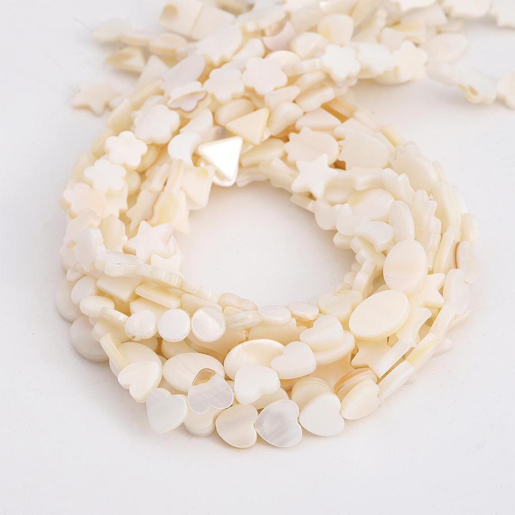 22-115Pcs Natural Freshwater Shellfish Geometry Beads For DIY Necklace Bracelet Earrings Jewelry Making