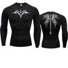 Férfi kompressziós ing Anime Print Gym Sport Quick Dry Gym pólók Fitnesz Sportos Alsóingek Rugalmas felsők Pó Nyári Férfi