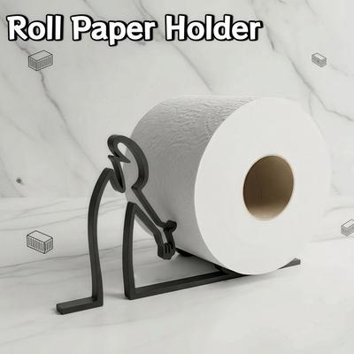 Funny Minimalist Roll Paper Holder Practical Rustproof Toilet Paper Holder 3D Printing Vertical Tissue Holder Home Decoration