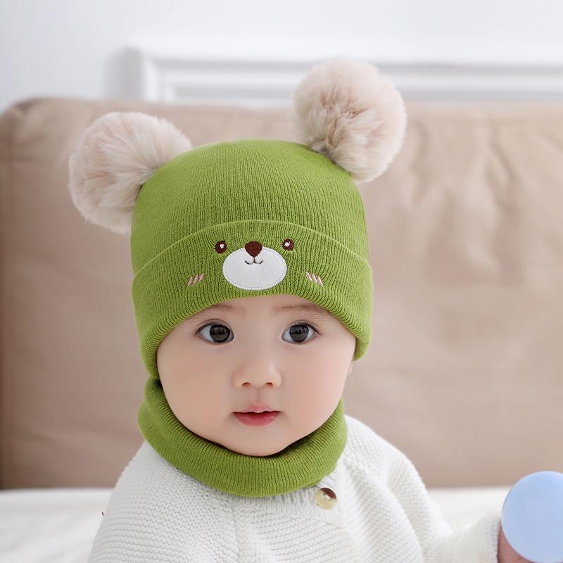 Infants' Cute Wool Knit Hat for Autumn/Winter (0-3 Years)