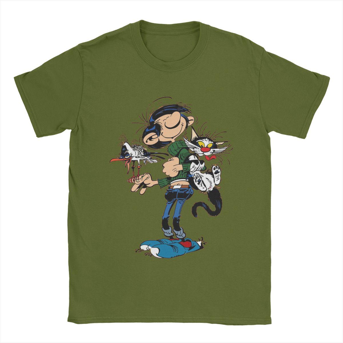BenberFashion Heren The Twins Of Gambler Gomer Goof T-shirts Gastone Lagaffe Puur Katoen Kleding Cool T-shirt met Ronde Hals Cadeau Idee T-shirt 4XL