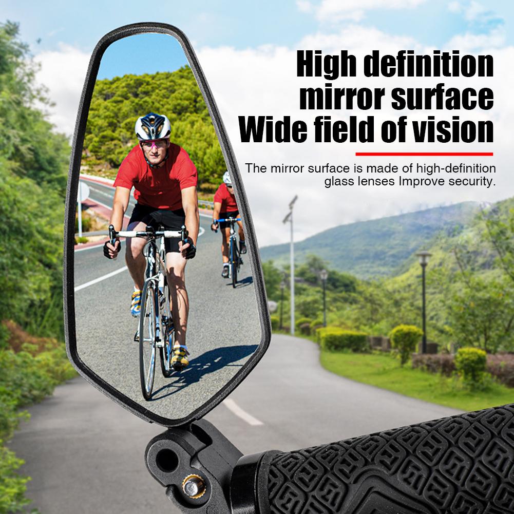 Kolip Adjustable Foldable Bicycle Mirror High Definition Large Viewing Angle Mountain Bike Rear View Mirror