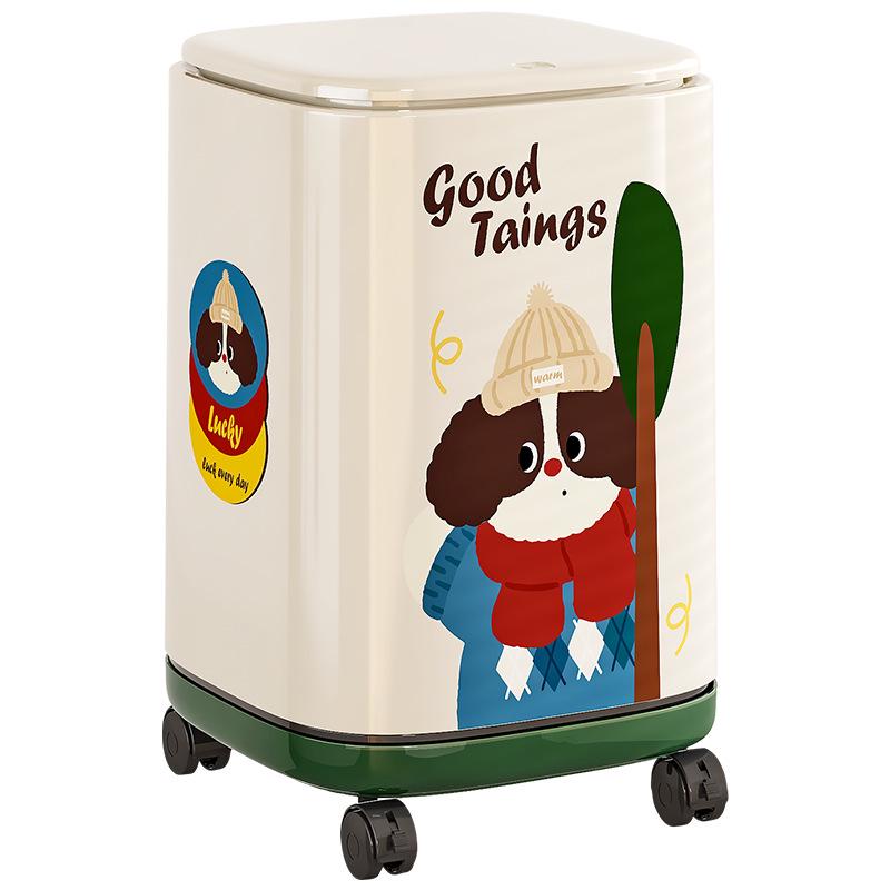 Mülleimer mit Rädern und Klappdeckel: Großes Fassungsvermögen für das Wohnzimmer