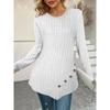 New Plus Size Women's Fashion Solid Color Long Sleeve Top Irregular Hem Casual Clothing for Women European American Style