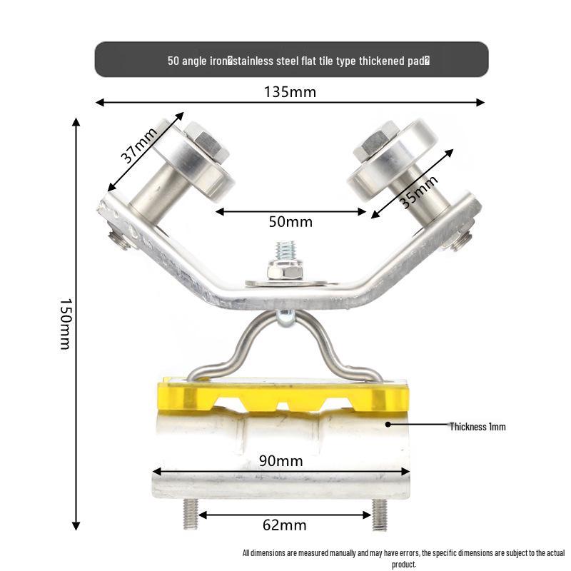 Poulie en fer d'angle pour arrosage de serre avec roulement à œillet et chariot à roues
