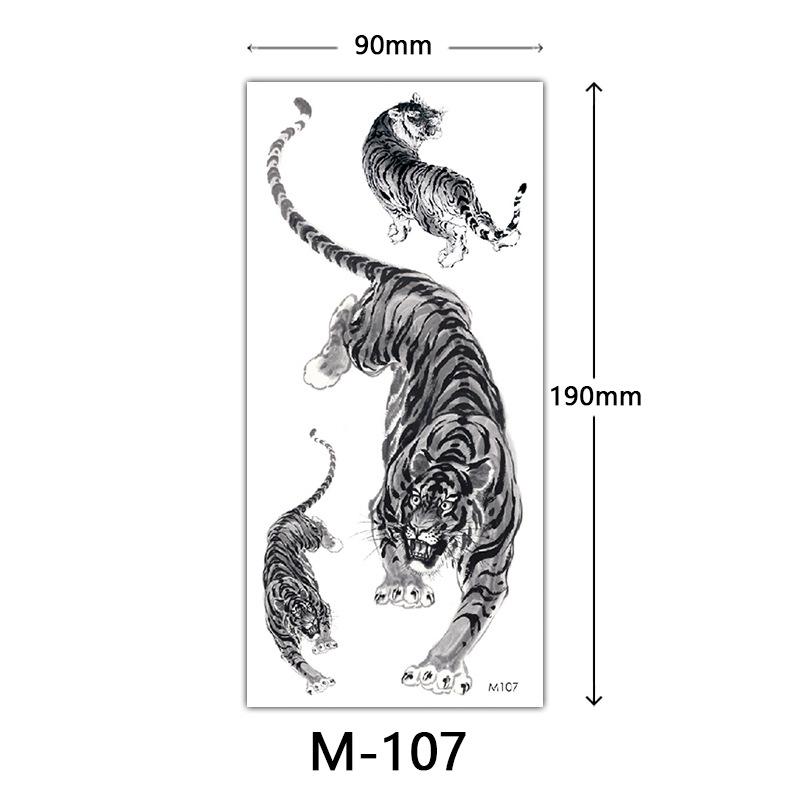 Waterproof Three-Dimensional Color Print Tattoo Sticker, Butterfly Flower Animal Tattoo