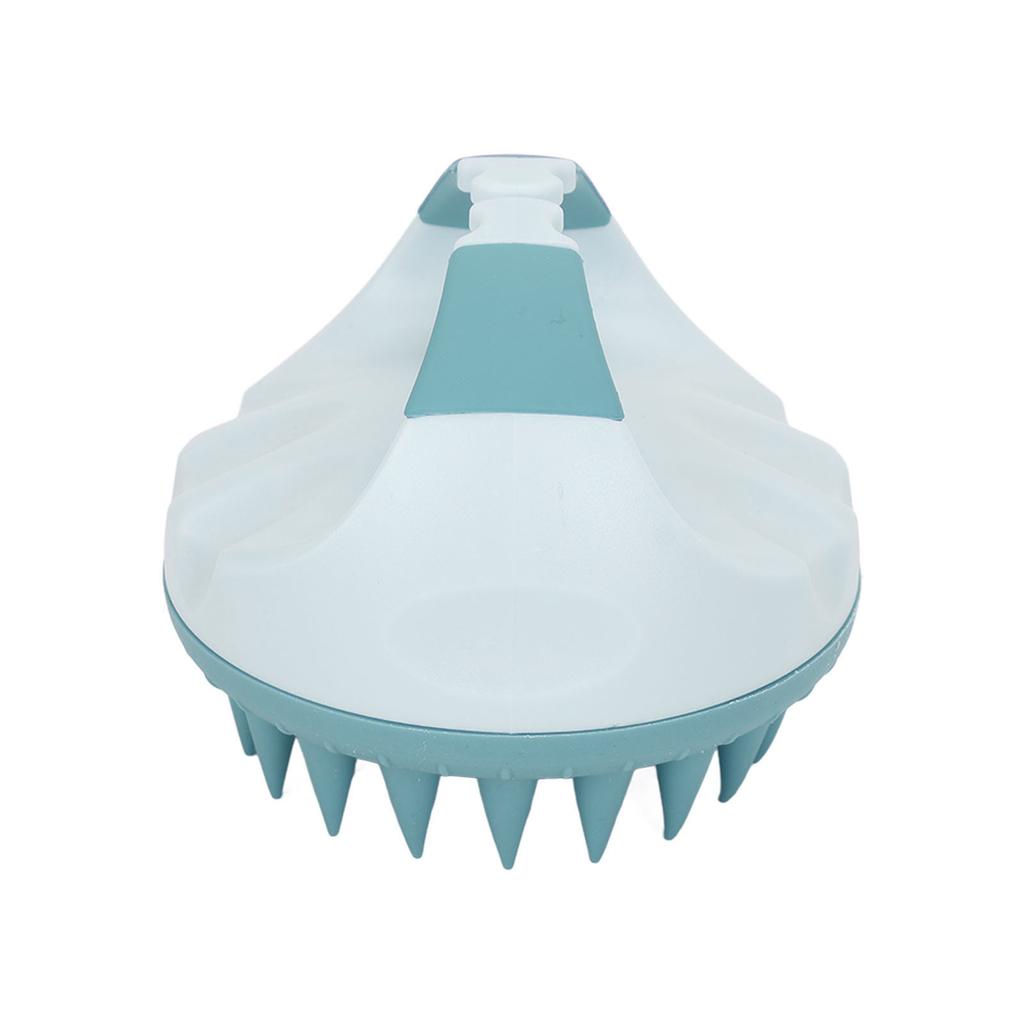 Hair Massager Soft Silicone Waterproof Manual Hair Massage Scalp Cleaning Anti Dandruff Shampoo Brush Green