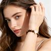 Women Bracelet Elastic Rope Natural Stone Beads Bracelet with Heart Charm Comfortable To Wear Wristband Versatile Accessory