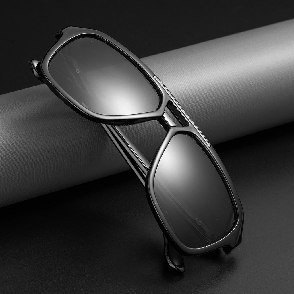 Ruiao Vintage Square UV Protection Outdoor Sunglasses Man Pilot Retro Double Bar Sunglasses Shades For Men Driving Sun Glasses