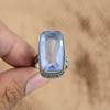 Natural Tanzanite Quartz Sterling Silver Vintage Anniversary Promise Ring US 8.5