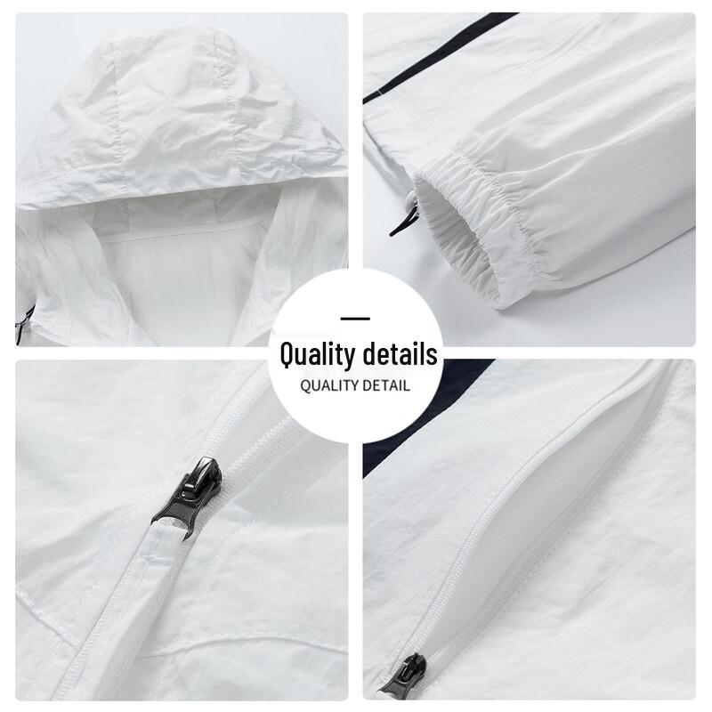 CHOCOOLATEit Men's Lightweight Quick-Dry Hooded UV Protection Jacket