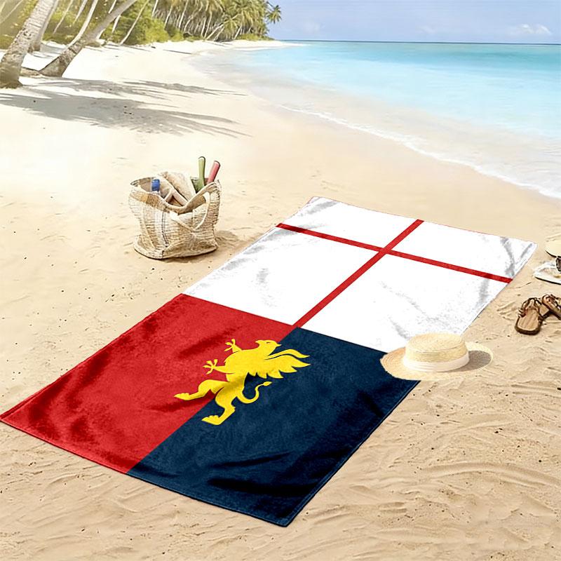 Genoa CFC Logo Strandtuch, Großes Weiches Schnelltrocknendes Handtuch für Strand Camping Schwimmen