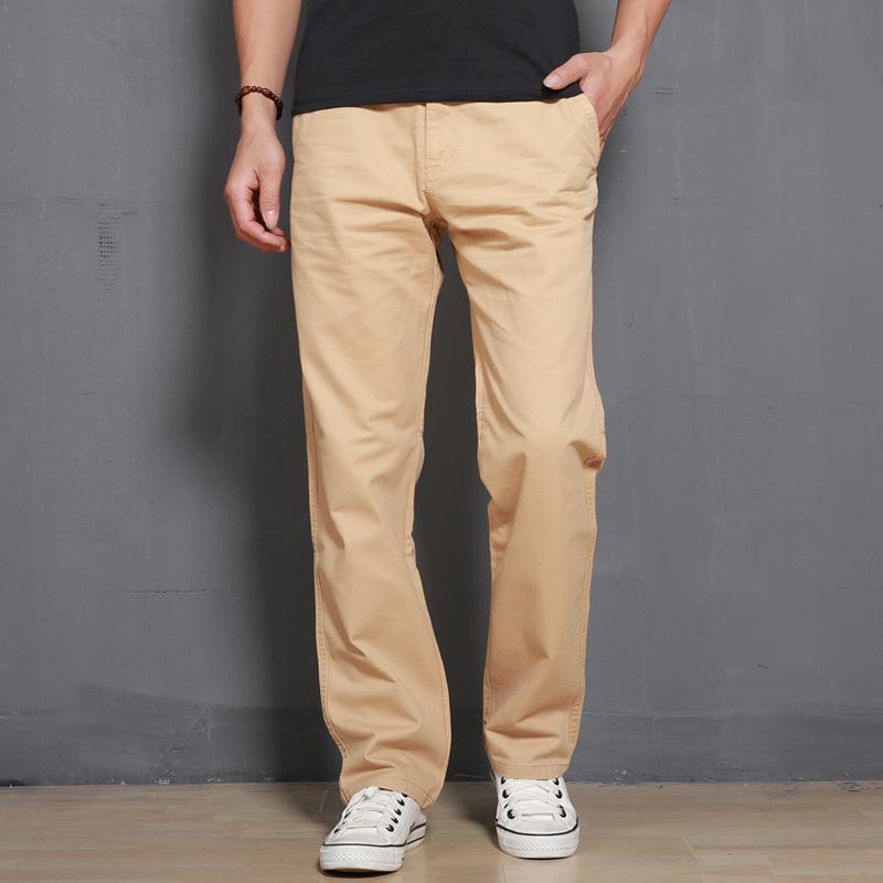 Men's Plus Size Pure Cotton Casual Pants - Spring/Autumn Trendy Workwear 2024