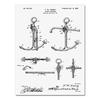 Sailboat Patent Print Vintage Poster Sailor Gifts , Yacht Anchor Ship  Wheel Sailing Blueprint Nautical Wall Art Canvas Painting