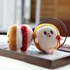 Adorable Plush Hamburger Hot Dog Chicken Leg French Fries Keychain For Backpacks Creative Gift